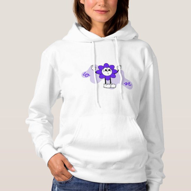 Pull À Capuche Créez votre propre design personnalisé violet illu (Devant)