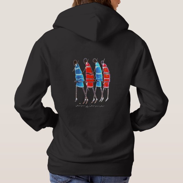 Pull À Capuche créez votre propre: Personnes Heureuses Guerriers  (Dos)