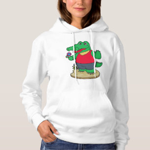Pull À Capuche Crocodile aux fleurs