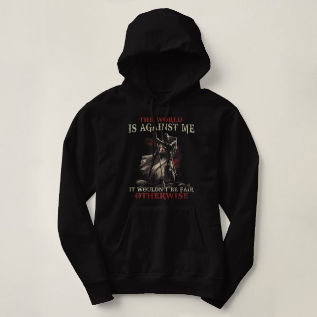 Pull À Capuche Crusader Knight Templier Guerrier De Dieu Soyez Ju (Design devant)