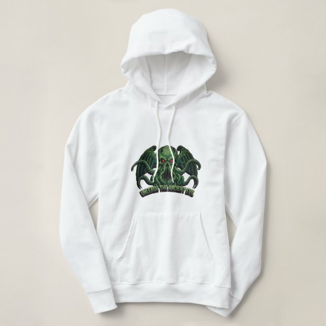 Pull À Capuche Cthulhu Graffiti 3D Crop Hoodie | Vêtements de rue (Design devant)