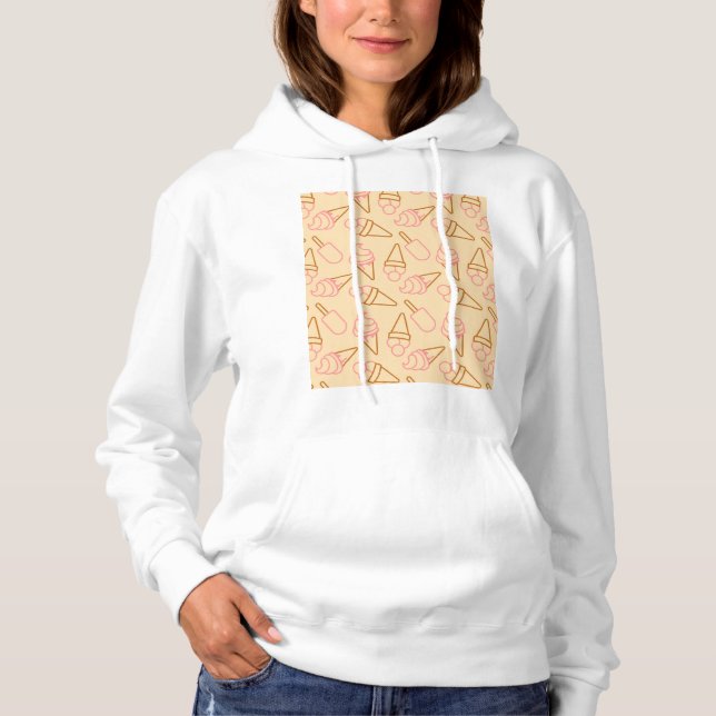 Pull À Capuche Cuisine estivale avec contours de glace (Devant)