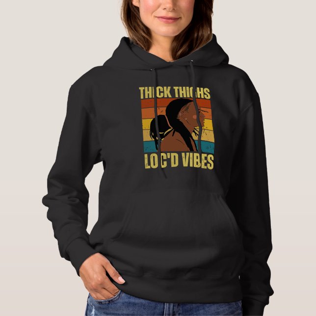 Pull À Capuche Cuisses Épaisses Et Vibes Bouclées Mois de l'Histo (Devant)