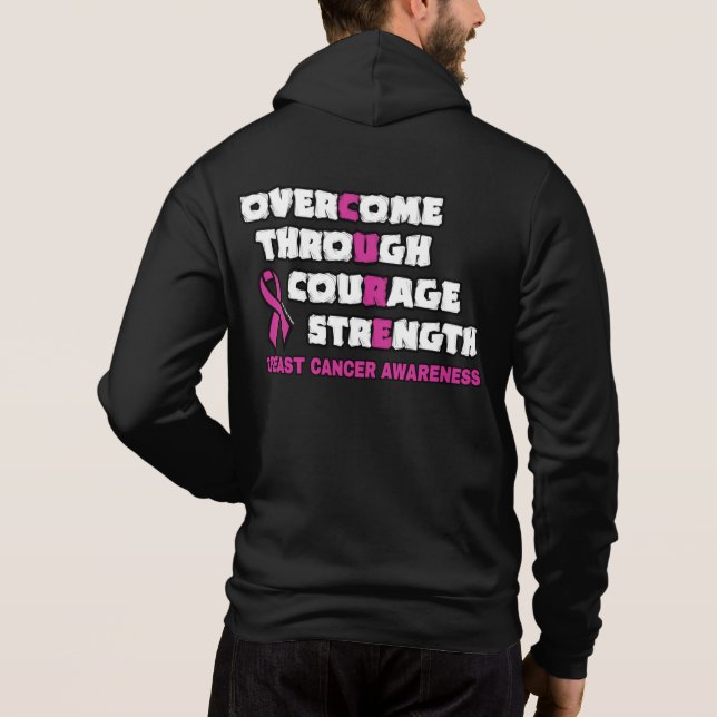 Pull À Capuche CURE...Cancer du sein (Dos)