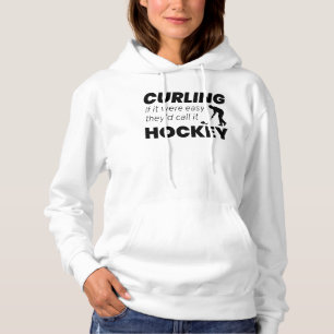 Pull À Capuche Curling de pierre Hockey sur glace Sport d'hiver B