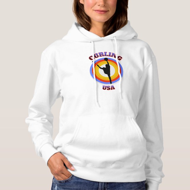 Pull À Capuche Curling USA (Devant)