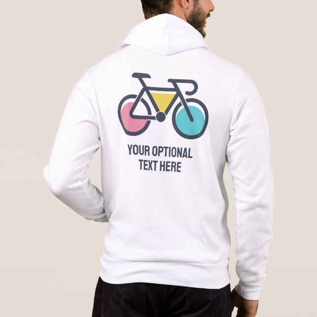 Pull À Capuche Custom Name & Text Bicycle (Dos)