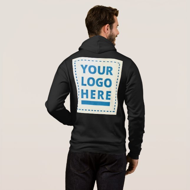 Pull À Capuche Customisé Votre Logo Ici Carnet Customisé Votre (Dos entier)