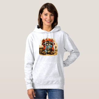 Pull À Capuche Cute Dino Raccoon Hoodie – Kawaii Animal Gift
