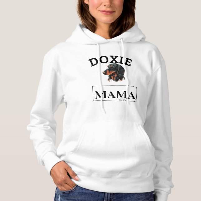 Pull À Capuche Cute Doxie Dachshund Mama (Devant)