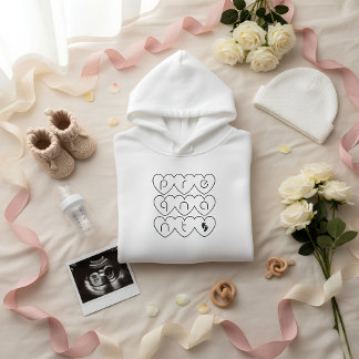 Pull À Capuche Cute Pregnant with Heart Letters Hoodie |Mom-to-Be