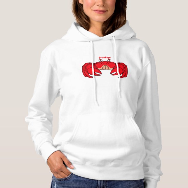 Pull À Capuche Cute red crab cartoon (Devant)