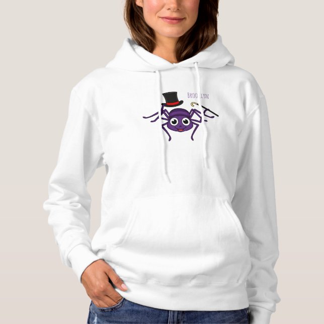 Pull À Capuche Cute Spider dans le top a un dessin animé (Devant)