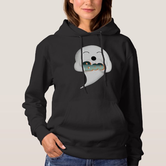 Pull À Capuche cute Womens Men ghost boo happy smiling adorable s (Devant)