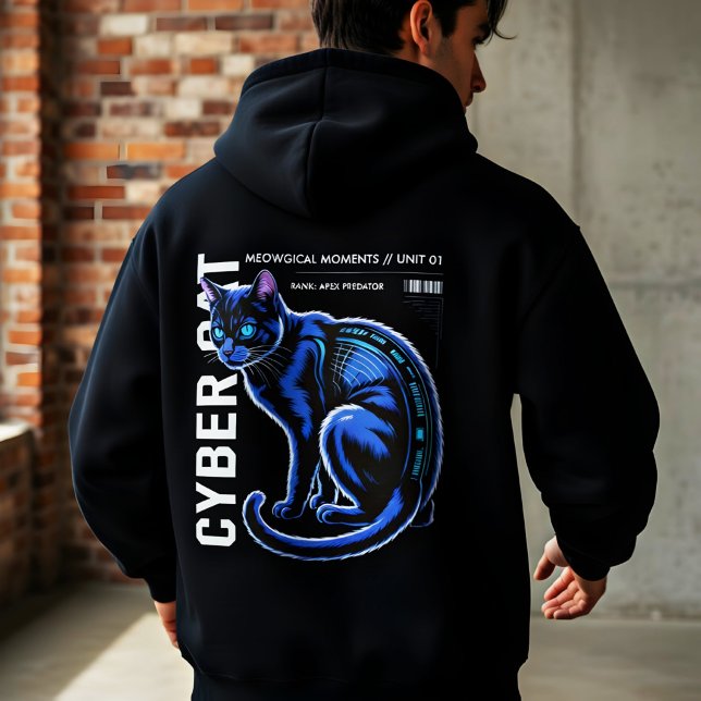 Pull À Capuche Cyber Cat Apex Predator — Gif pour amateur de chat (Créateur téléchargé)