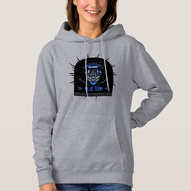 Pull À Capuche Cyber Sécurité Blue Team Lone Guardian (Devant)