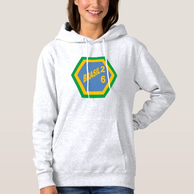 Pull À Capuche D sweatshirt à capuche pour femme gris  SUN  BRASI (Devant)