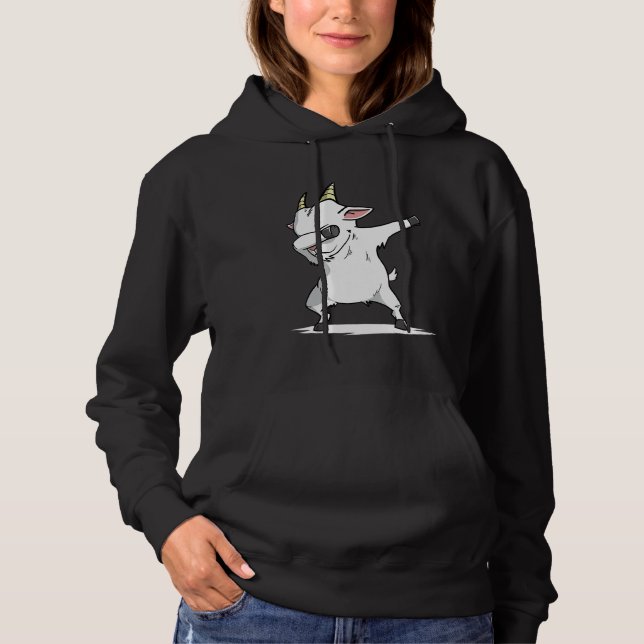 Pull À Capuche Dabbing Chèvre animal de compagnie Dab Dance Gif (Devant)