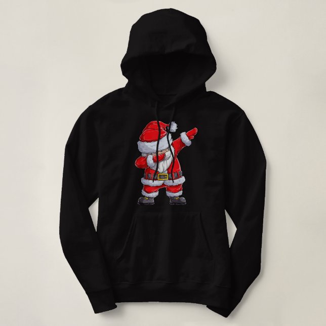 Pull À Capuche Dabbing Santa Claus Noël garçons Hommes Drôle Noël (Design devant)