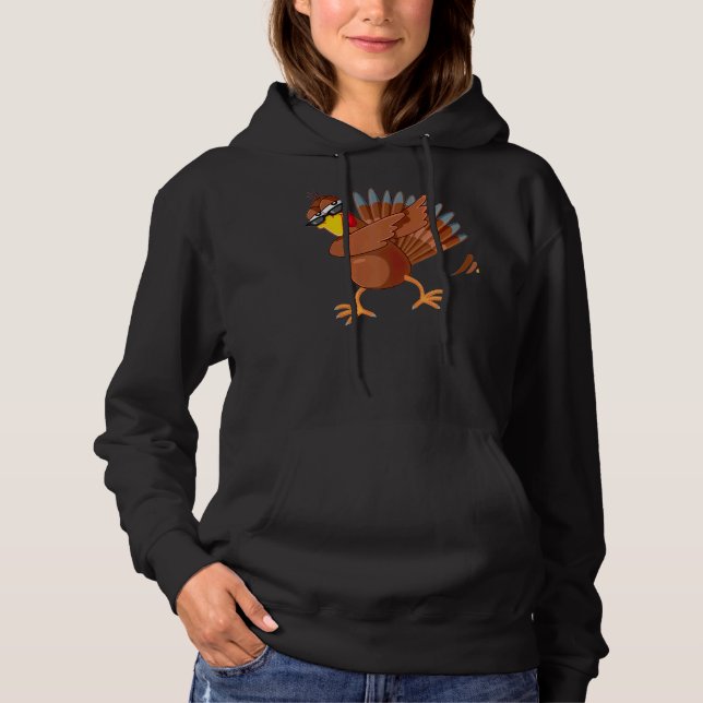 Pull À Capuche Dabbing Turkey Shirt Thanksgiving Boys Kids Men Tu (Devant)