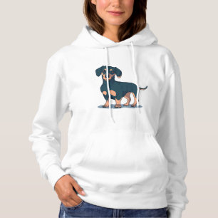 Pull À Capuche Dachshund noir