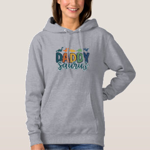 Pull À Capuche Daddy Saurus Mignon Papa Dinosaure Conception Vect