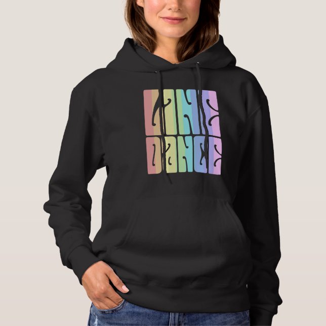 Pull À Capuche Danse en ligne pastel hippie (Devant)