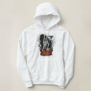 Pull À Capuche Dark Academia Gothic Crop Hoodie Edgy Skeleton