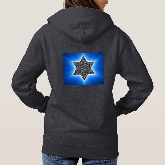 Pull À Capuche David Star fait de pierres précieuses dans toutes  (Dos)