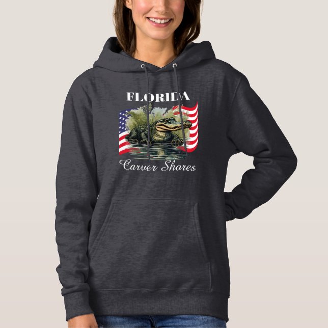 Pull À Capuche Débardeur pour femmes de Floride à capuche foncée (Devant)