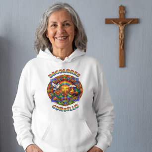 Pull À Capuche DeColores Cursillo Croix Colombe Coq Mandala
