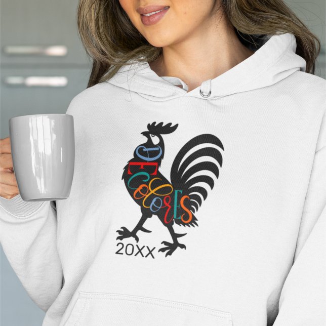 Pull À Capuche DeColores Cursillo Rooster Noir Silhouette (Créateur téléchargé)