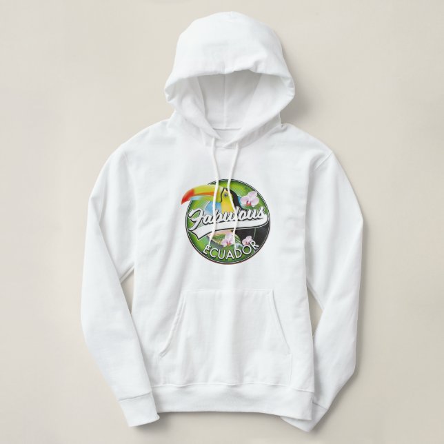 Pull À Capuche Découvrez le fabuleux logo de l'Equateur (Design devant)