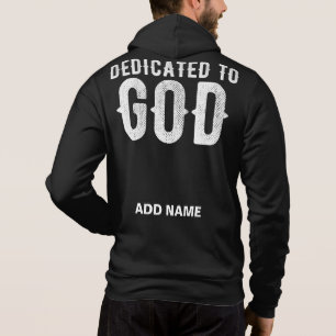 PULL À CAPUCHE DÉDIÉ À DIEU COOL BLANC TEXTE PERSONNALISABLE