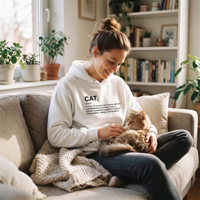Pull À Capuche Définition de chat Nom Amoureux de chat drôle (Créateur téléchargé)