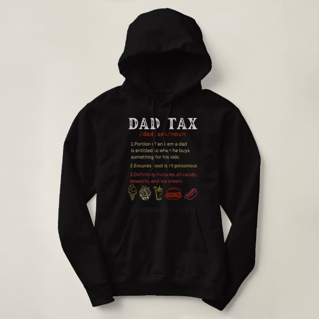 Pull À Capuche Définition de l'impôt papa Fête des pères amusante (Design devant)