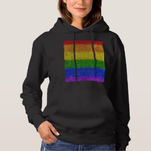 Pull À Capuche Dégradé de la Parties scintillant arc-en-ciel tomb