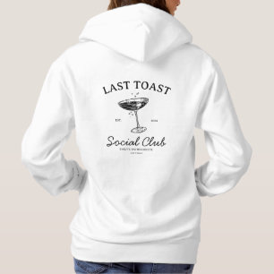 Pull À Capuche Dernier toast moderne Bachelorette Party Merch