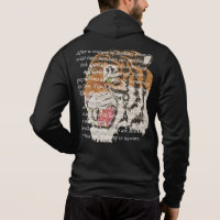 Design de texte tendance écrit sur les hommes tigr