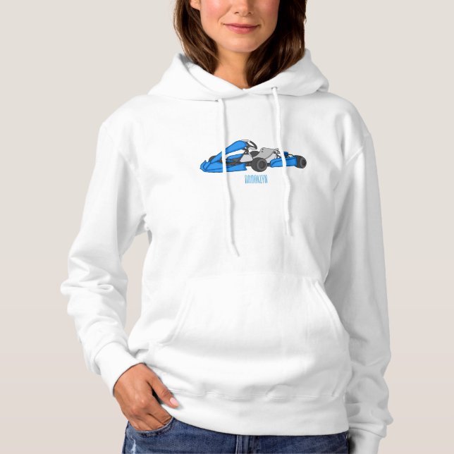 Pull À Capuche dessin animé de Kart racing (Devant)