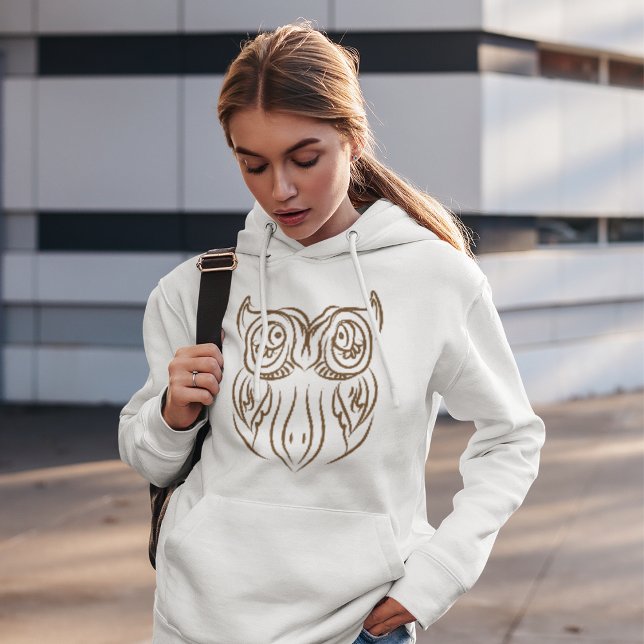 Pull À Capuche Dessin de hibou sur sweat-shirt (Créateur téléchargé)