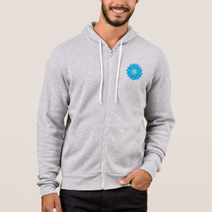 Pull À Capuche Dessin de lotus de verre bleu