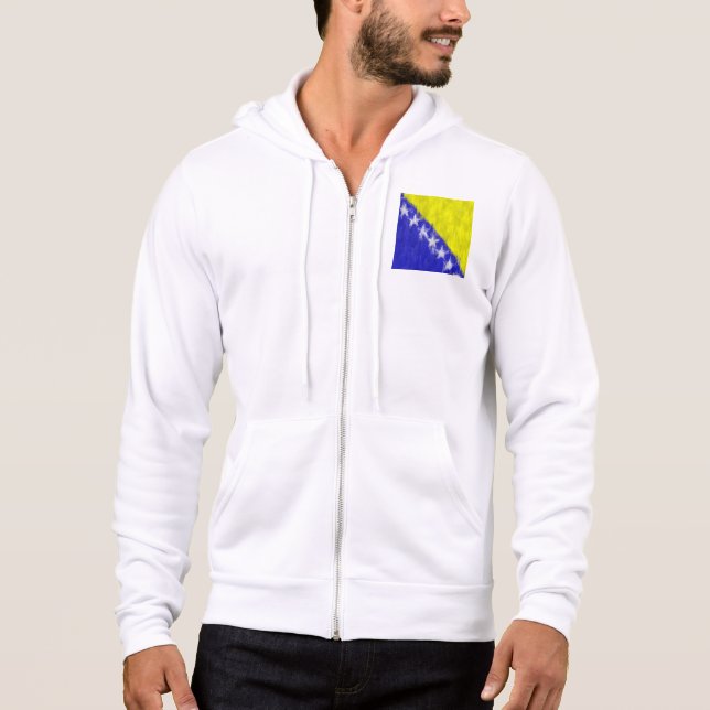 Pull À Capuche Dessin de peinture à l'huile de Bosnie-Herzégovine (Devant)