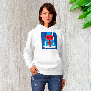 Pull À Capuche Devil Superhero caractère gras rouge et bleu