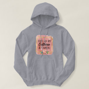 Pull À Capuche Devis Motivationnel Avec Design Floral
