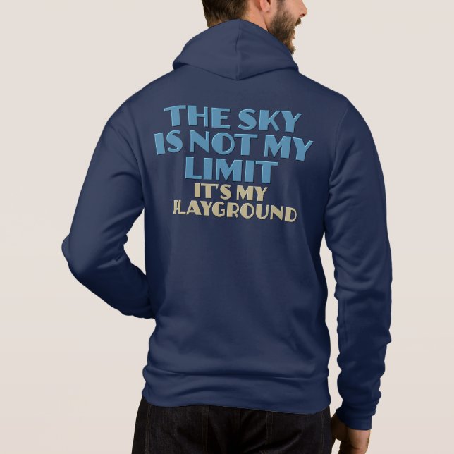 Pull À Capuche Devis Sky de nom personnalisé (Dos)