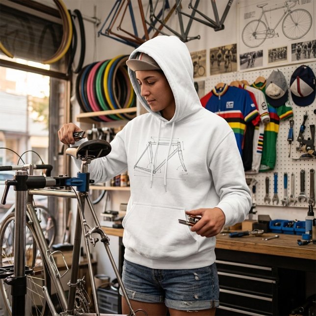 Pull À Capuche Diagramme de géométrie de cadre de bicyclette  (Créateur téléchargé)