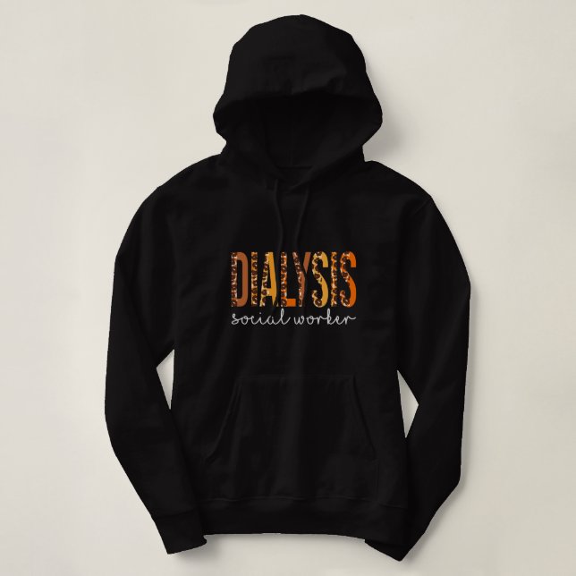 Pull À Capuche Dialyse Social Travailleur léopard automne automne (Design devant)
