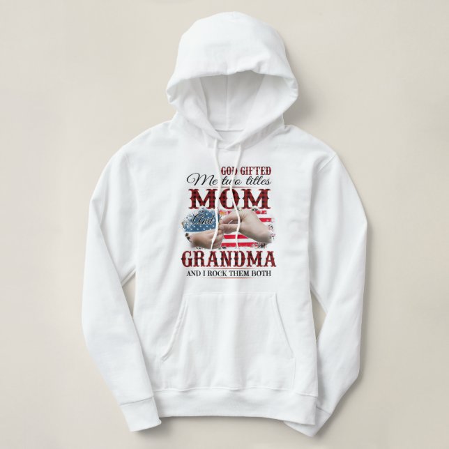 Pull À Capuche Dieu m'a donné deux titres maman et Chemise (Design devant)