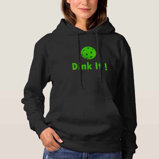 Pull À Capuche Dink de pickleball court retiré (Devant)